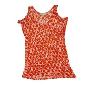MICHAEL Michael Kors Sleeveless Orange Print Lightweight Mini Dress Size Small